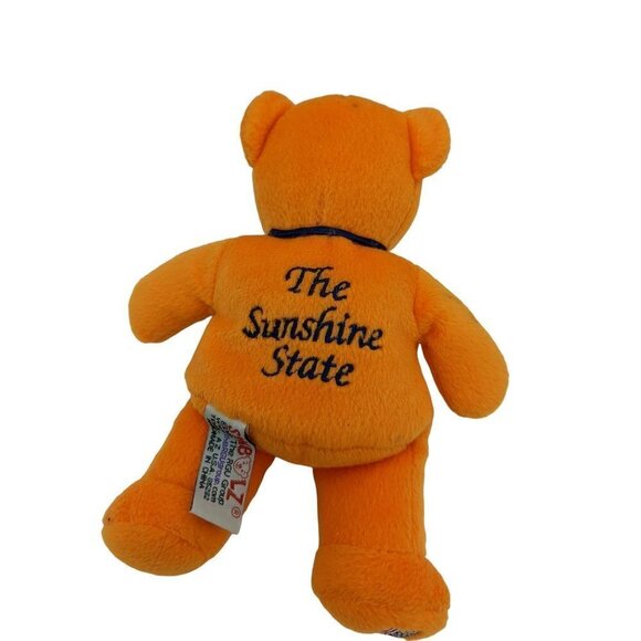 Symbolz Florida Sunshine state Orange Beanie Bear Patriotic Plush USA 7" - Picture 2 of 6